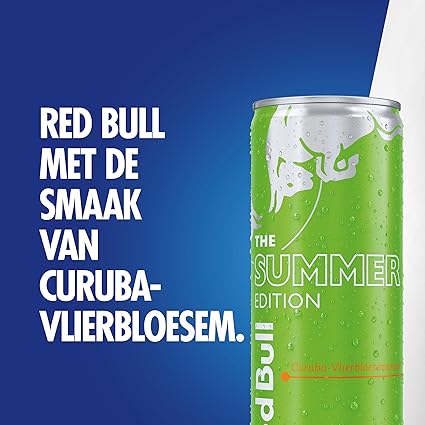 Red Bull Energy Drink Summer Edition Curuba Elderflower Flavour, Pack of 12 - 12 x 250 ml I Energy Drink with Fruity Summer Flavour I Stimulates Body and Mind