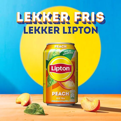 Lipton Peach Ice Tea, a delicious refreshing iced tea - 24 x 330 ml - Value pack